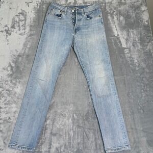 Levis Jeans Womens W26 L30 501 S Skinny Light Wash Italian Selvedge Denim